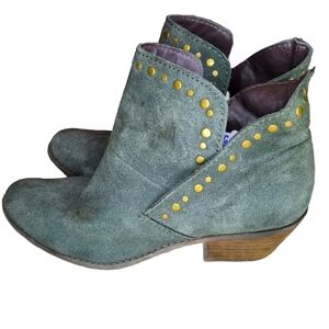 Olive Green Ankle Boots- 7.5